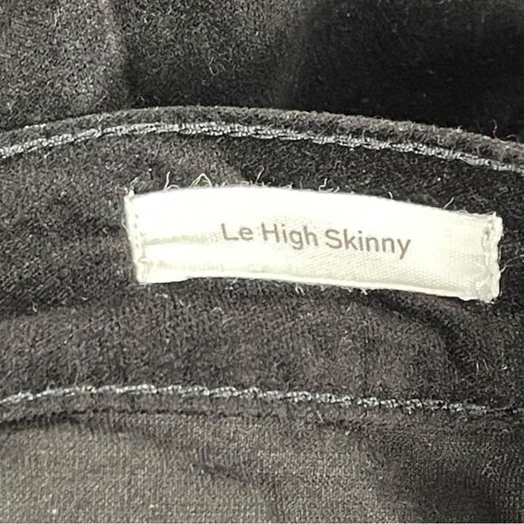 Frame Le High Skinny Noir Black Velvet Ankle Pants Women’s Size 31 - Picture 6 of 10